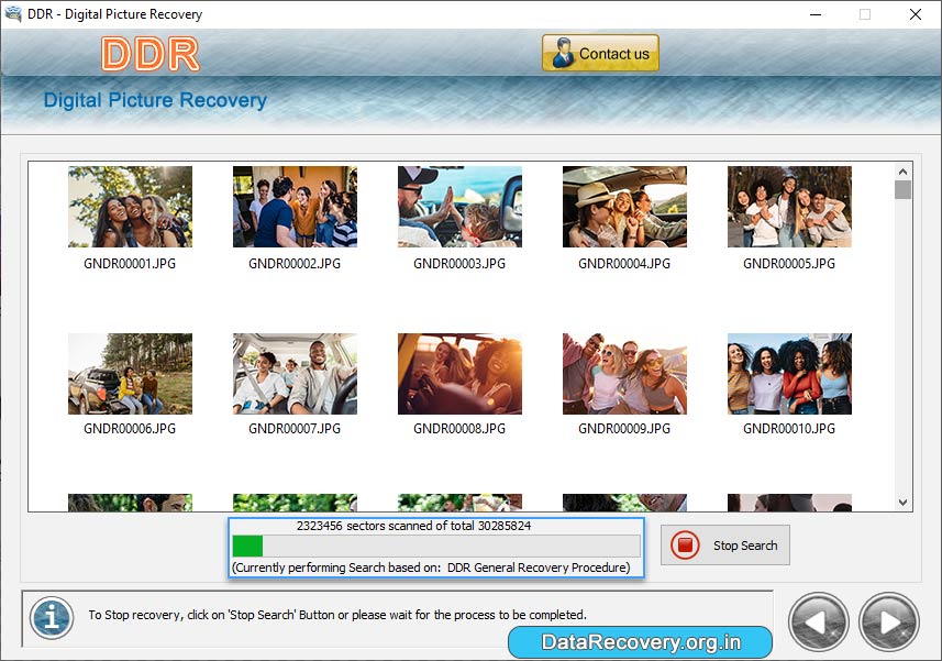Digital Picture Recovery Software Screenshot