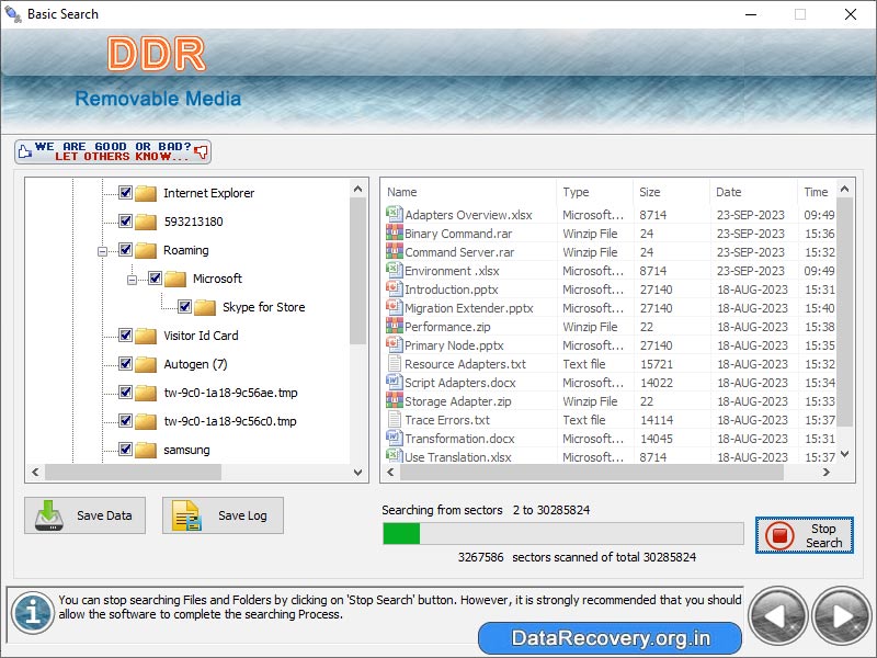 Screenshot of Removable Disk Undelete